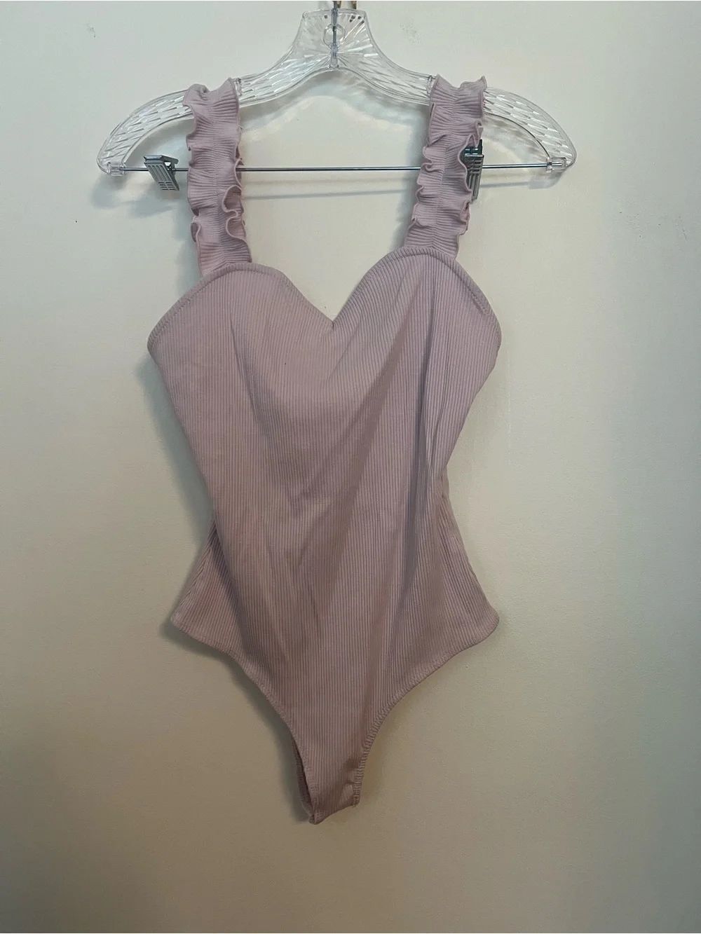 Francesca's Ribbed Sweetheart Bodysuit